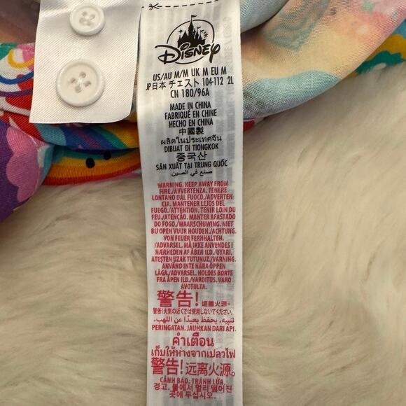 Disney Pride Collection Mickey Mouse Short Sleeve Button Down Shirt Medium NWOT - Picture 7 of 15